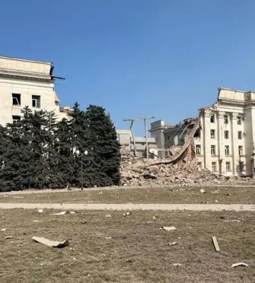 Росіяни фактично зруйнували будівлю Херсонської ОДА