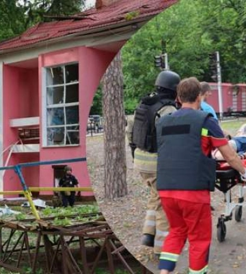 Люди опинились на лінії розльоту уламків: ввечері ціллю стала дитяча залізниця у Харкові