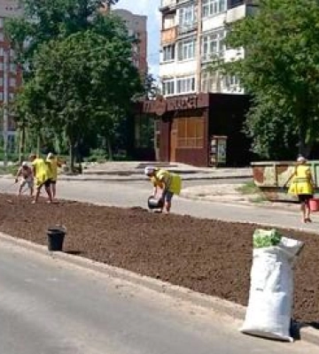 Біля колишнього кінотеатру Котляревського у Полтаві висадять мавританський газон