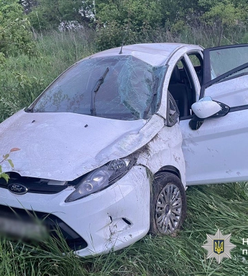 На Черкащині легковик вилетів з траси у кювет точнісінько у дерево, є поранені. ФОТО