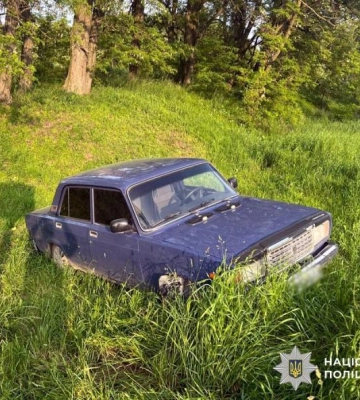У селі на Житомирщині злодій викрав легковик та вже за кілька хвилин вилетів на ньому у кювет