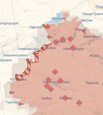 DeepState: ЗС РФ не залишає спроб прорватися до Дніпропетровської області