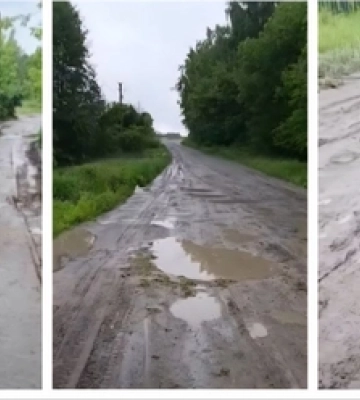 Дорогу в селі на Волині вщент зруйнували фури, які возять пісок з кар&#039;єру (відео)