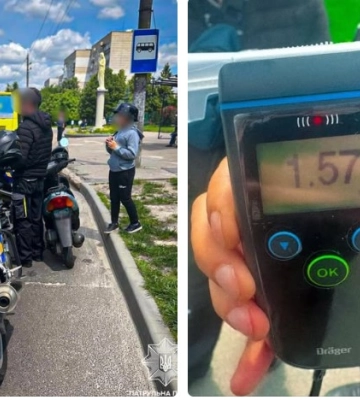 У Львові п’яний водій скутера без посвідчення возив неповнолітнього пасажира