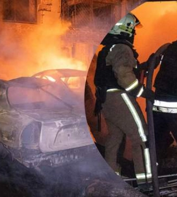 Горели дома, магазины и машины: жуткие кадры последствий ночной атаки на Харьков