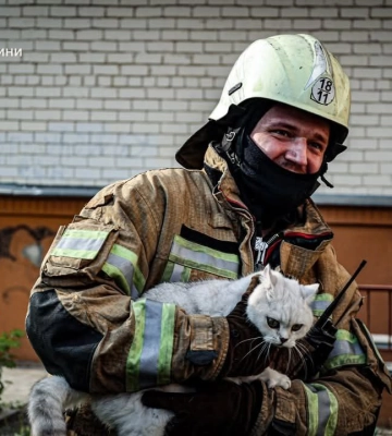 В Харькове горела 16-этажка: из задымленных квартир спасли двух котов 