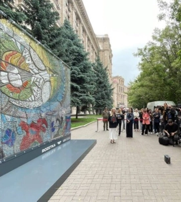 Легендарную мозаику Горской, украшавшую ресторан в Мариуполе, воспроизвели в Киеве и повезут в Харьков