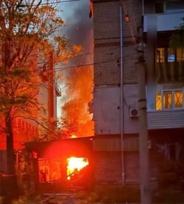У Запоріжжі після російської дронової атаки спалахнули пожежі - ОВА