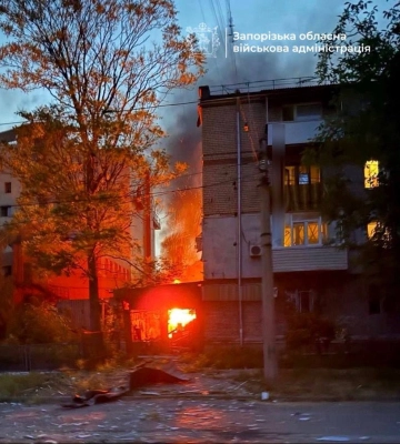 Нічна атака на Запоріжжя: поранені двоє поліцейських