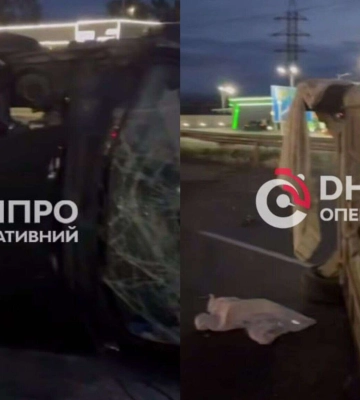Під Дніпром Daewoo Lanos влетів у відбійник та перекинувся: є постраждалий