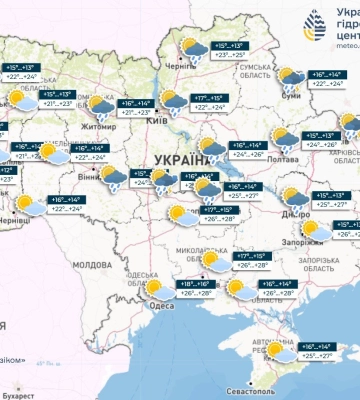 Дощі з грозами пройдуть у західних, північних та східних областях України