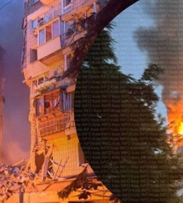 В Киеве в результате атаки горели жилые дома и детсад