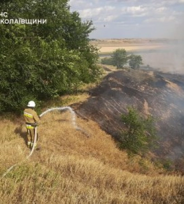 16 червня та в ніч проти 17 на Миколаївщині зареєстровано 25 пожеж