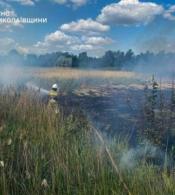 На Миколаївщині 25 пожеж за добу знищили гектари врожаю та сухостоїв