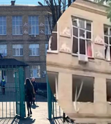 В результате российской атаки на Киев поврежден спортивный лицей: ужасные фото последствий