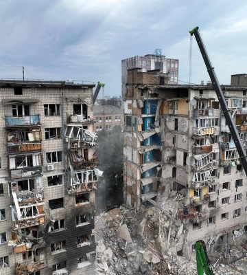 Під’їзд багатоповерхівки в Києві знищила ракета Х-101