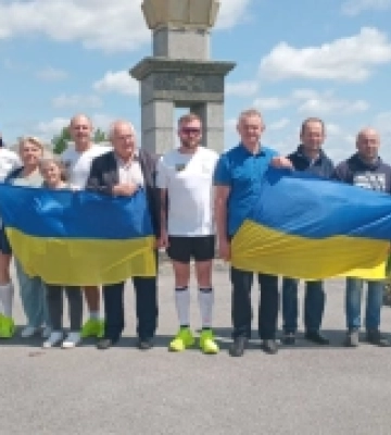 Як у Голобах зустрічали ветеранів благодійного марафону