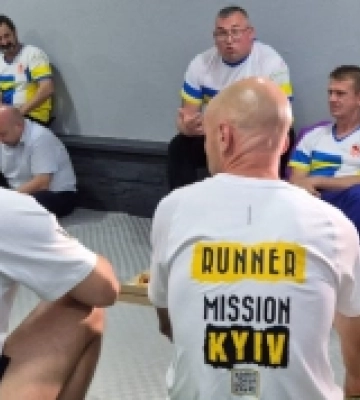Як у Голобах зустрічали ветеранів благодійного марафону