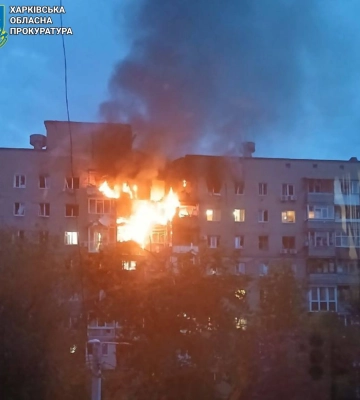 В Харькове &quot;шахед&quot; попал в предприятие, там вспыхнул мощный пожар - Терехов