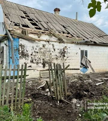 Запорізька область під обстрілами: 332 удари за добу, пошкоджено будинки та авто