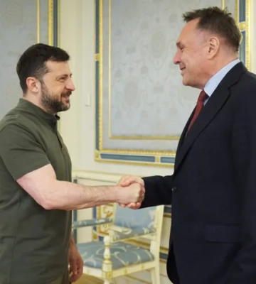 Перший візит до Києва: Зеленський прийняв міністра оборони Норвегії Сандвіка (Відео)