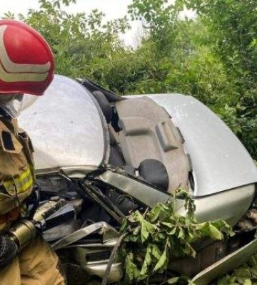 Травмувався водій: у Баштанці на Миколаївщині автівка перекинулась на дах