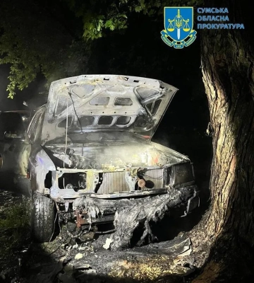 На Сумщині затримали 19-річного хлопця, який палив авто військових на замовлення