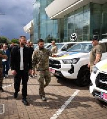 9 пікапів передала Київщина для роти ударних безпілотних авіаційних комплексів 114-ї бригади ТрО