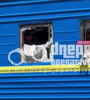 Російська ракета влучила в потяг Одеса-Дніпро (Відео)