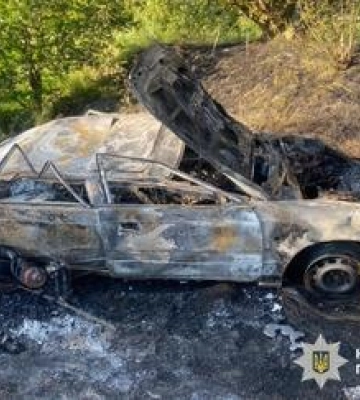 ДТП на Полтавщині: легковик злетів з дороги і загорівся