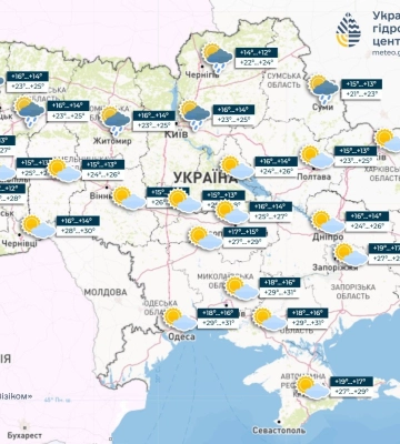 Дождливая погода сохранится на востоке и севере Украины в ближайшие дни, местами грозы