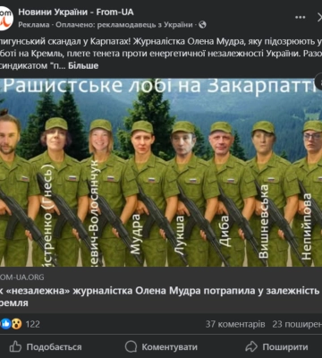 Проти журналістки із Закарпаття, яка пише про вітряки у горах, знову публікують замовні статті
