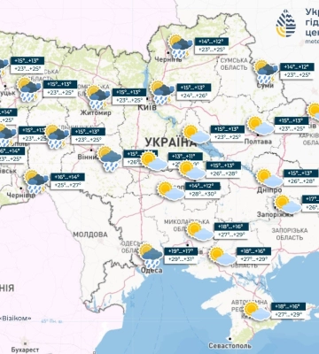 Температура повітря в липні очікується вищою за норму, а кількість опадів – менше норми