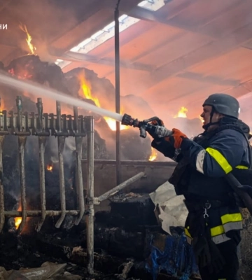Росія завдала авіаудару по фермі в Ізюмському районі Харківщини: поранені люди, загинули корови, зайнялася пожежа