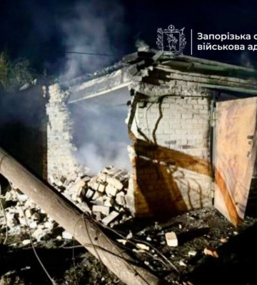 Російські дрони влучили по промисловому об'єкту в Запоріжжі