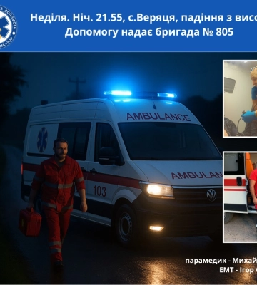 Медики врятували 70-річного закарпатця після падіння з драбини