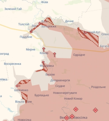 Российская армия продвинулась вблизи границы Донецкой и Днепропетровской областей – DeepState