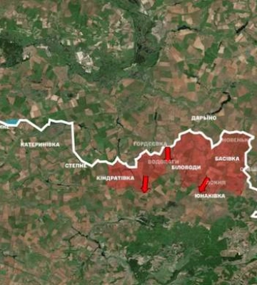 Генштаб впервые показал на картах боевых действий продвижение россиян в Сумской области