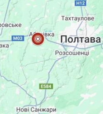 В Полтавський області зафіксували землетрус