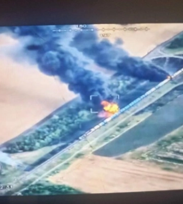 ГУР МО під Молочанськом спалили поїзд з паливом для окупантів (ФОТО)