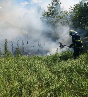 Вогняна хроніка: на Волині горіла суха трава, будинок та вантажівка