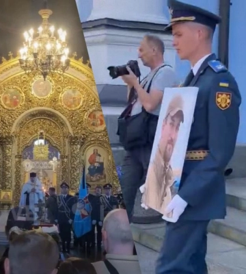 У Михайлівському соборі в Києві прощаються із загиблим пілотом F-16