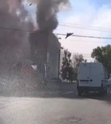 Атака вражеских дронов по зданию ТЦК в Полтаве: появились кадры попаданий