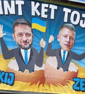 В Венгрии карикатуру на Зеленского использовали в кампании против оппозиции В Венгрии карикатуру на Зеленского использовали в кампании против оппозиции
