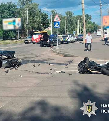 На Полтавщині внаслідок ДТП травмувався мотоцикліст (ФОТО)