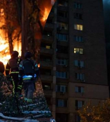 Пекельна ніч у Києві: пожежі, вибухи, поранені — наслідки масованої атаки РФ