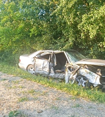 На Рівненщині п’яний водій з’їхав у кювет і врізався в дерево