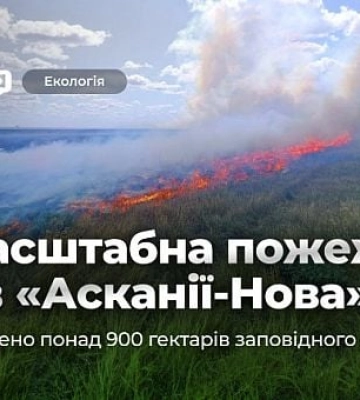 «Аскания-Нова» в огне: уничтожено более 900 гектаров заповедной степи