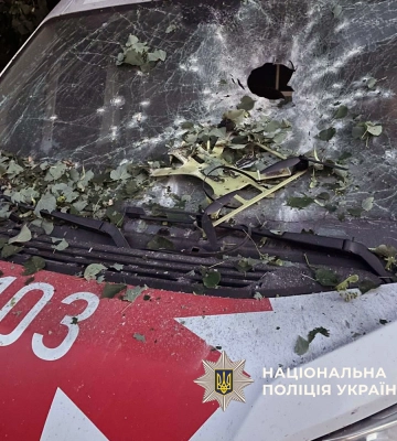Російський дрон вдарив по автівці екстренки на Харківщині