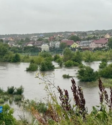 У Львові вийшла з берегів річка Зубра — затоплені вулиці, будинки й авто